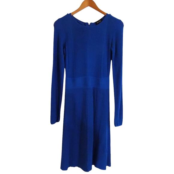 Not‎ For Sale Laundry by Shelli Segal Dress Women Small Blue Ribbed - Picture 2 of 8
